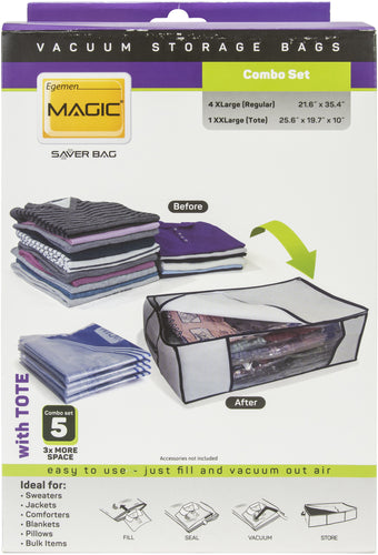 Egemen Magic Saver Combo Set 5 With Tote Vacuum Bag