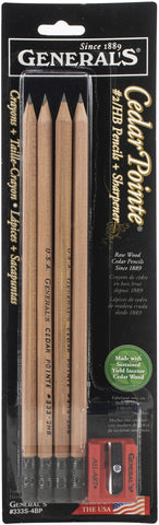 Cedar Pointe Graphite Pencils W/Sharpener 5/Pkg