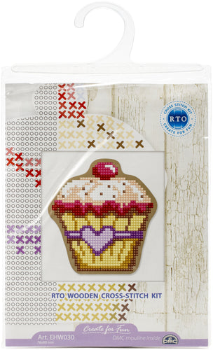 RTO Counted Cross Stitch Kit W/Plywood Form 2.9"X3.14"