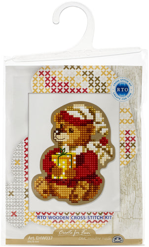 RTO Counted Cross Stitch Kit W/Plywood Form 2.51"X3.07"