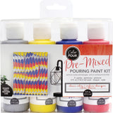 American Crafts Color Pour Pre-Mixed Paint Kit 4/Pkg