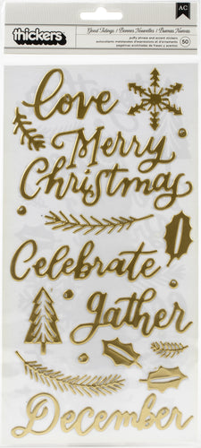 Together For Christmas Thickers Stickers 5.5"X11" 50/Pkg