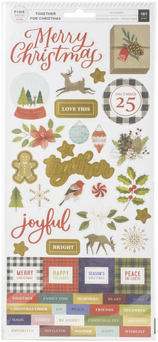 Together For Christmas Cardstock Stickers 5.5"X12" 101/Pkg