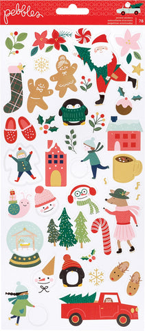 Merry Little Christmas Cardstock Stickers 6"X12" 78/Pkg