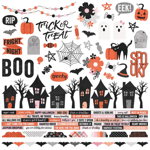 Happy Haunting Cardstock Stickers 12"X12"