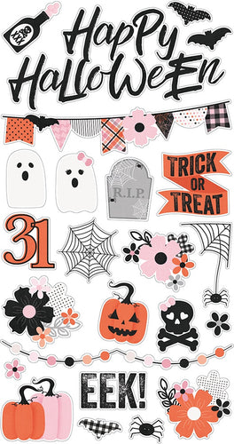 Happy Haunting Chipboard Stickers 6"X12"