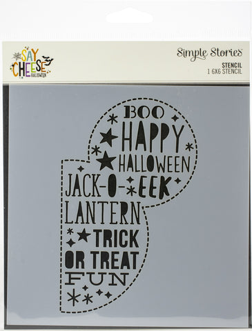 Simple Stories Say Cheese Halloween Stencil 6"X6"