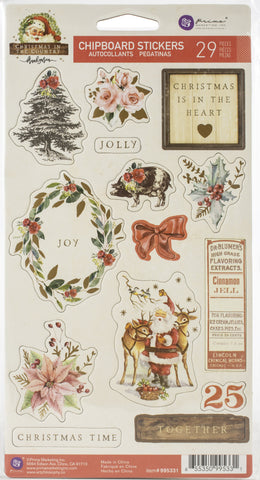 Christmas In The Country Chipboard Stickers 29/Pkg
