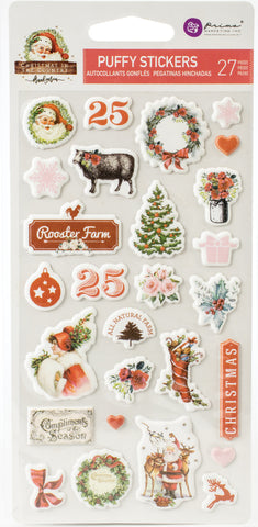 Christmas In The Country Puffy Stickers 27/Pkg