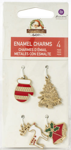 Christmas In The Country Enamel Charms 4/Pkg