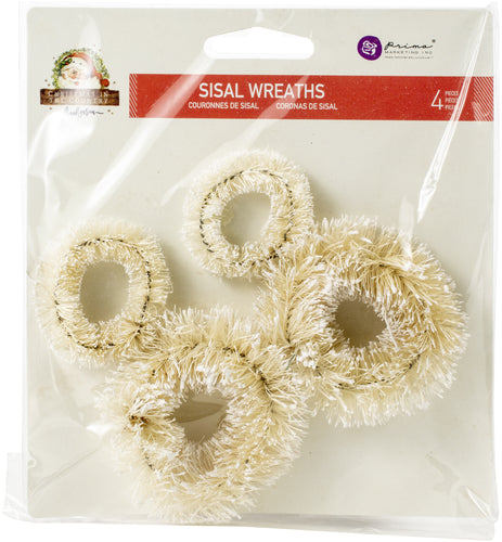 Christmas In The Country Sisal Wreaths 4/Pkg