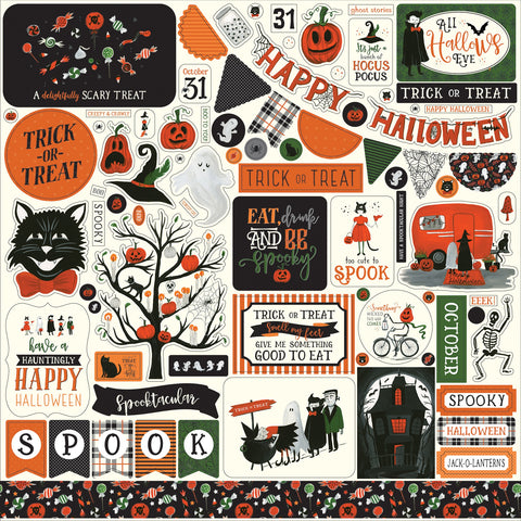 Trick Or Treat Cardstock Stickers 12"X12"