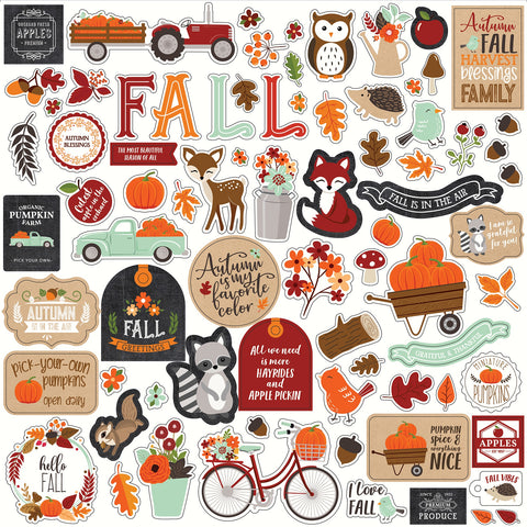 My Favorite Fall Cardstock Stickers 12"X12"