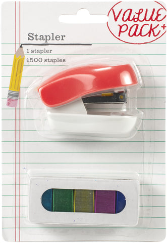 AC Office Mini Stapler With Multicolored Staples