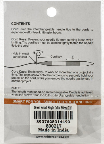 Knitter's Pride-Smartstix Smart Cords 24" (32" w/tips)
