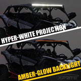 Xprite Sunrise Series 14" Single Row 60W LED Light Bar with Amber Backlight