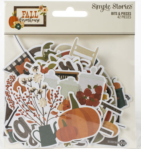 Fall Farmhouse Bits & Pieces Die-Cuts 42/Pkg