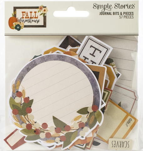 Fall Farmhouse Bits & Pieces Die-Cuts 57/Pkg