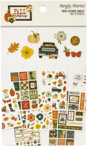 Fall Farmhouse Mini Sticker Tablet 386/Pkg