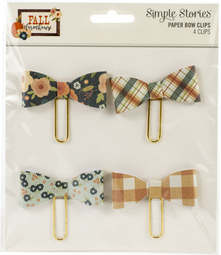 Fall Farmhouse Decoration Clips 4/Pkg