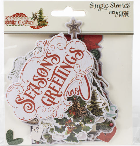 Country Christmas Bits & Pieces Die-Cuts 49/Pkg
