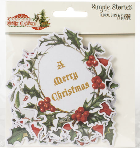 Country Christmas Bits & Pieces Die-Cuts 45/Pkg