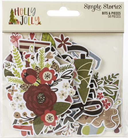 Holly Jolly Bits & Pieces Die-Cuts 59/Pkg