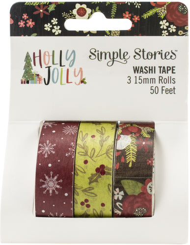 Simple Stories Holly Jolly Washi Tape 3/Pkg