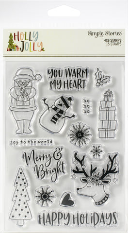 Holly Jolly Photopolymer Clear Stamps