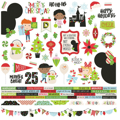 Say Cheese Christmas Cardstock Stickers 12"X12"