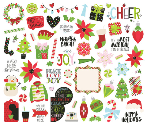 Say Cheese Christmas Bits & Pieces Die-Cuts 63/Pkg