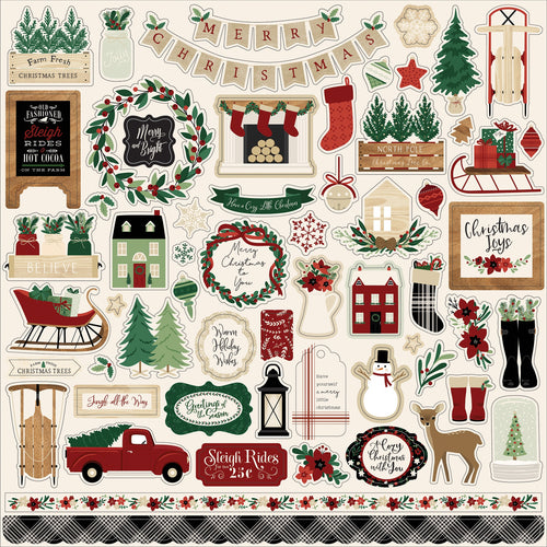 A Cozy Christmas Cardstock Stickers 12&quot;X12&quot;