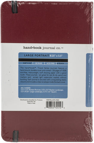 Hand Book Travelogue Drawing Journal 5.5"X8.25" 64 Sheets
