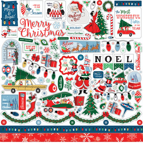 Merry Christmas Cardstock Stickers 12"X12"