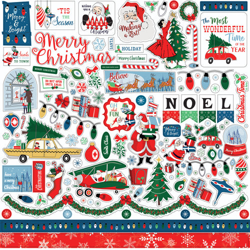 Merry Christmas Cardstock Stickers 12"X12"