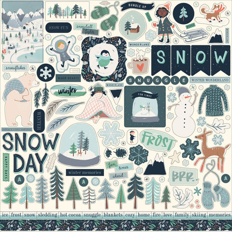 Snow Much Fun Cardstock Stickers 12"X12"