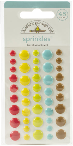 Doodlebug Sprinkles Adhesive Enamel Dots 45/Pkg