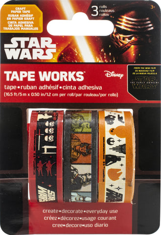 SandyLion Disney Tape Works Tape .5"X16.5' 3/Pkg