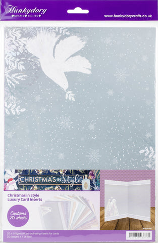 Hunkydory Christmas In Style Luxury A4 Card Inserts 20/Pkg