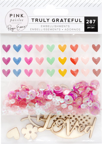 Paige Evans Truly Grateful Mixed Embellishments 287/Pkg