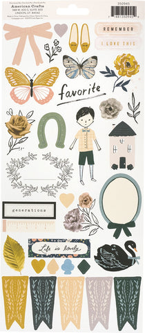 Maggie Holmes Heritage Cardstock Stickers 64/Pkg