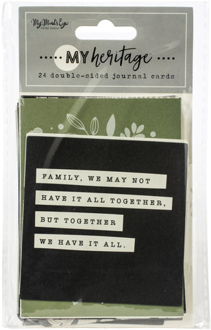 My Heritage Double-Sided Journal Cards 24/Pkg