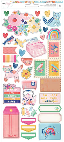 Dear Lizzy She's Magic Cardstock Stickers 6"X12" 81/Pkg