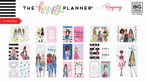 Happy Planner X Rongrong Medium Flip Stickers 5/Sheets