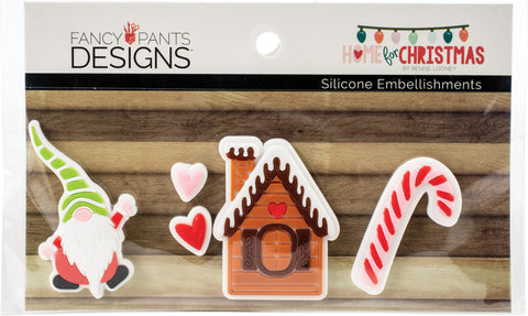 Home For Christmas Silicone Embellishments