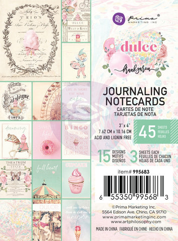 Dulce By Frank Garcia Journaling Cards 3"X4" 45/Pkg