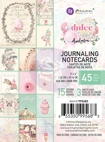 Dulce By Frank Garcia Journaling Cards 3"X4" 45/Pkg