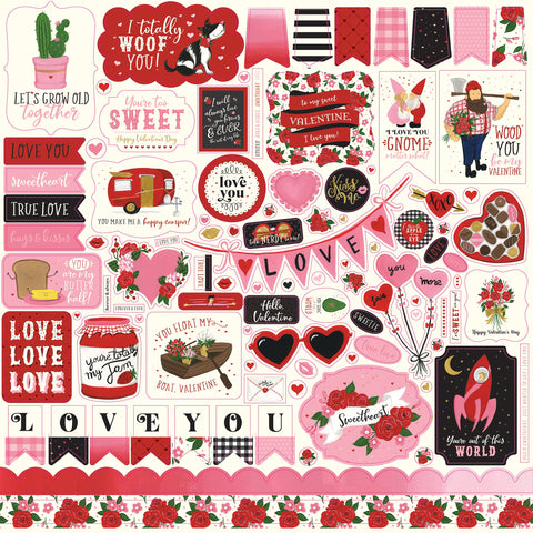 Be My Valentine Cardstock Stickers 12&quot;X12&quot;