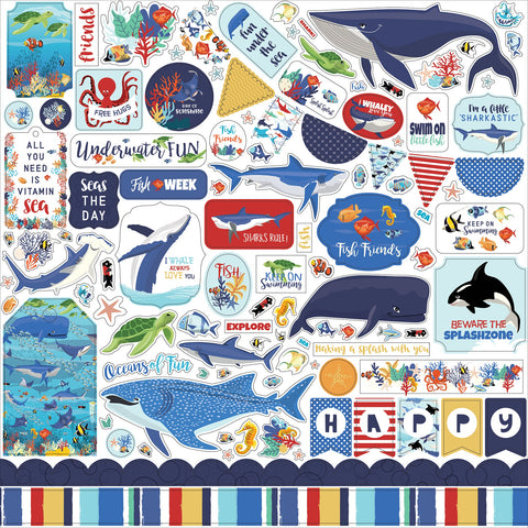 Fish Are Friends Cardstock Stickers 12"X12"