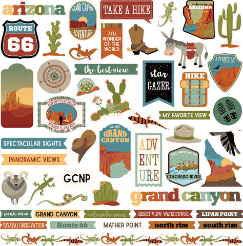 National Parks Grand Canyon Stickers 12"X12"